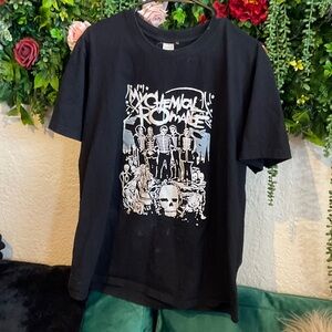 My Chemical Romance Skeleton Skull Graphic Tee - Black & White